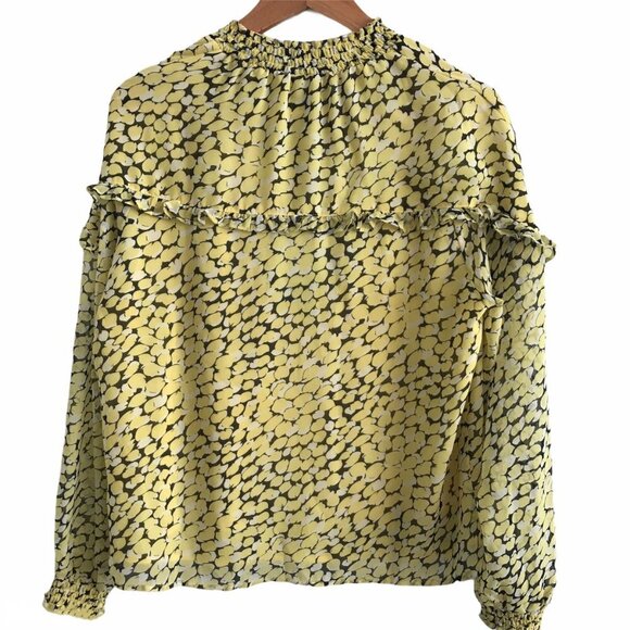Mimimum yellow pattern blouse euro Size 36/small NWT - Picture 8 of 12